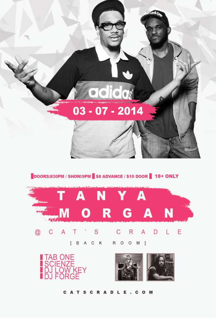 tanya morgan at cat's cradle back room with tab one and scienze