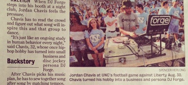 dj forge in the news and observer